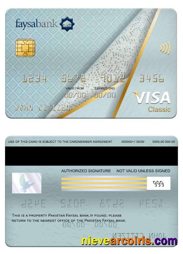Pakistan Faysal bank visa classic card